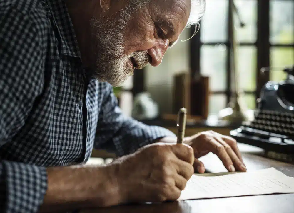 man journaling for mental clarity focus and stress reduction