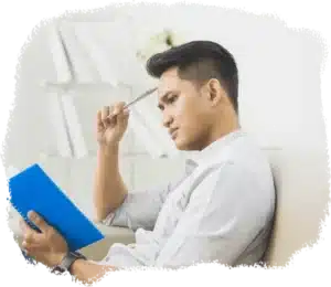 young man reflecting and struggling alone