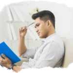 young man reflecting and struggling alone