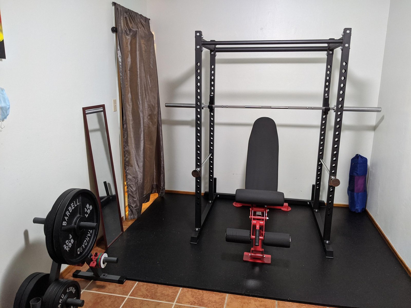 small space home gym setup